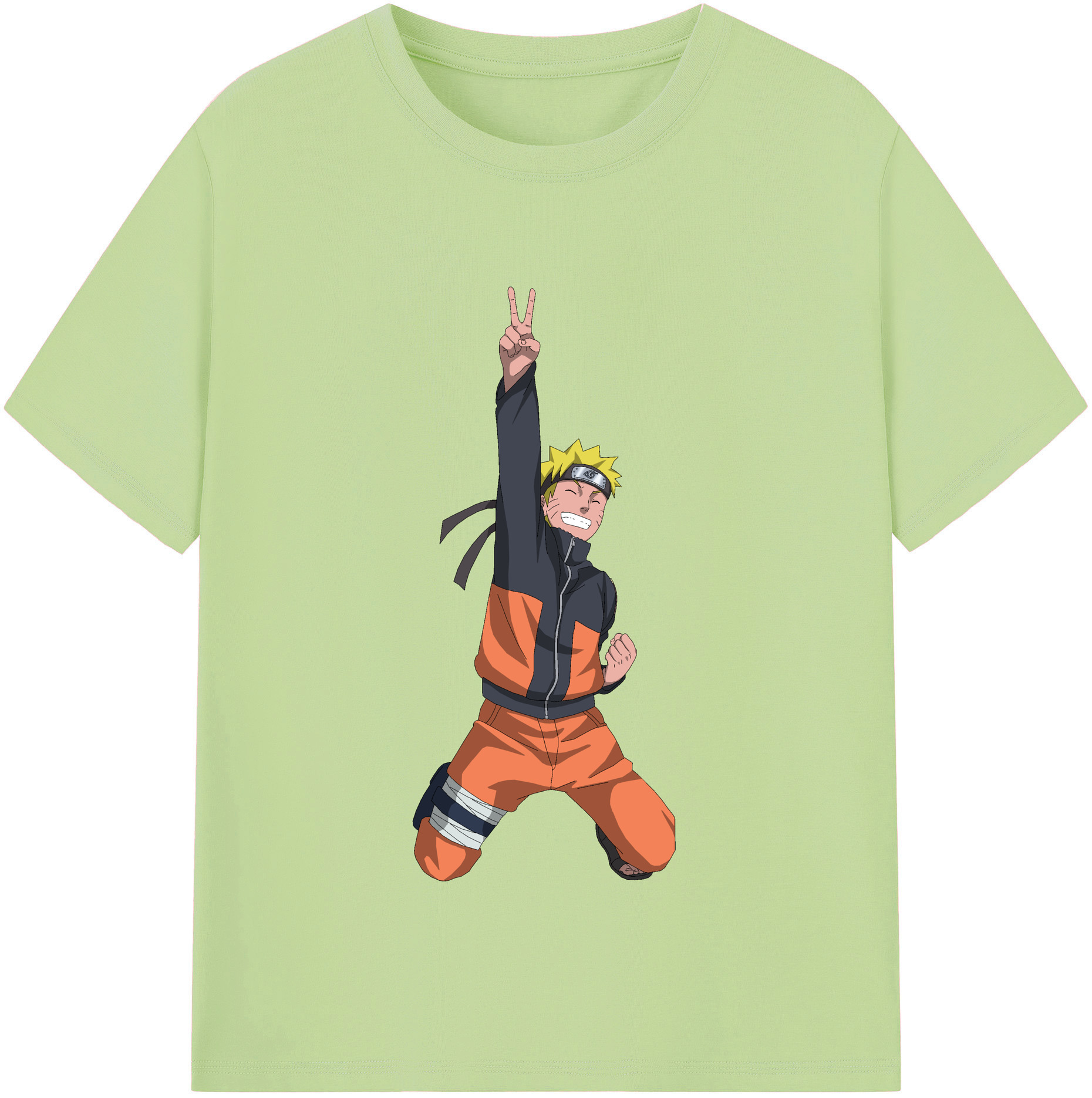 （画像用） NARUTO -ナルト- うずまき ナルト Uzumaki Naruto 綿100％半袖Tシャツ（フロントプリント）